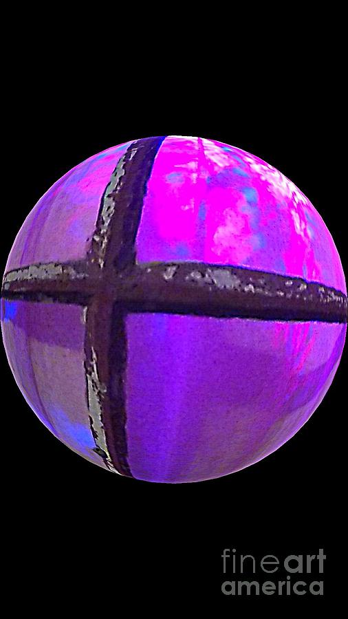 Purple Panes Illuminate In A Sphere Photograph by Michael Hoard