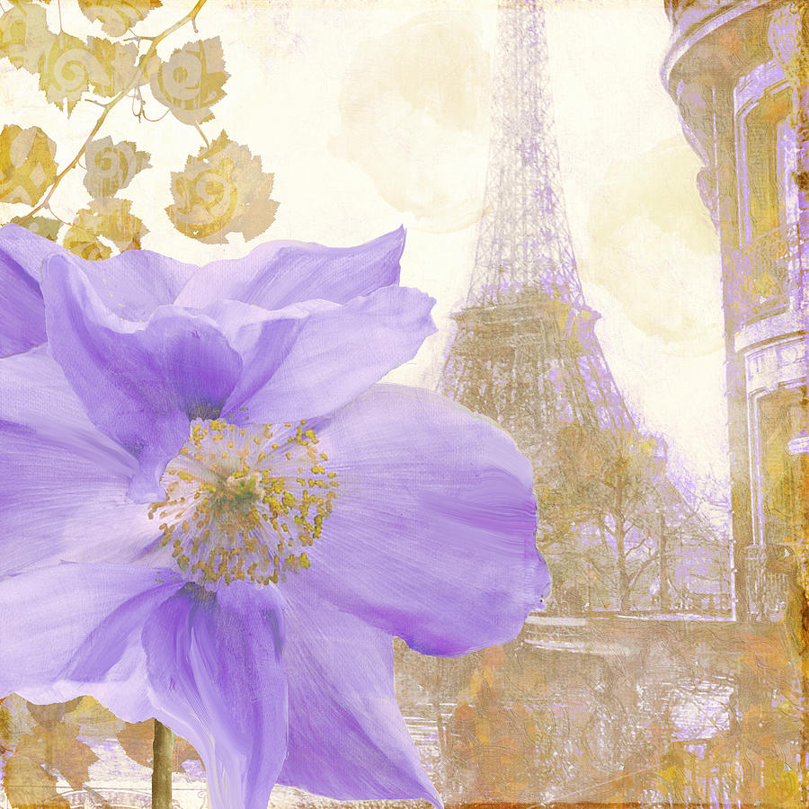 Purple Paris II Painting by Mindy Sommers