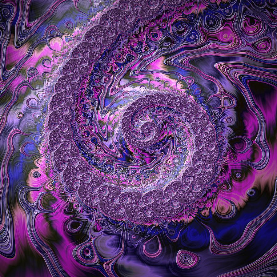 Abstract Digital Art - Purple Passion by Amanda Moore