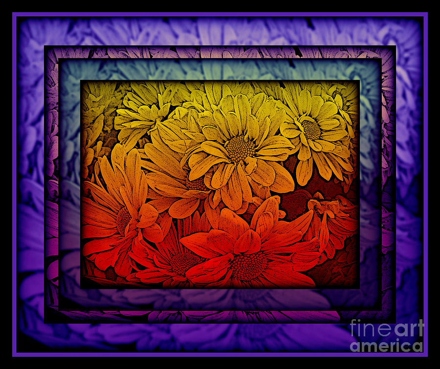 Purple Passion Flower Power - Stained Glass Series Photograph by Miriam Danar