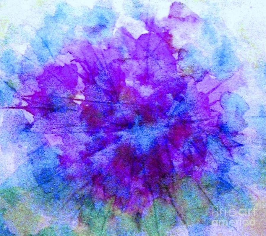 Purple Passion Hydrangea  Painting by Hazel Holland