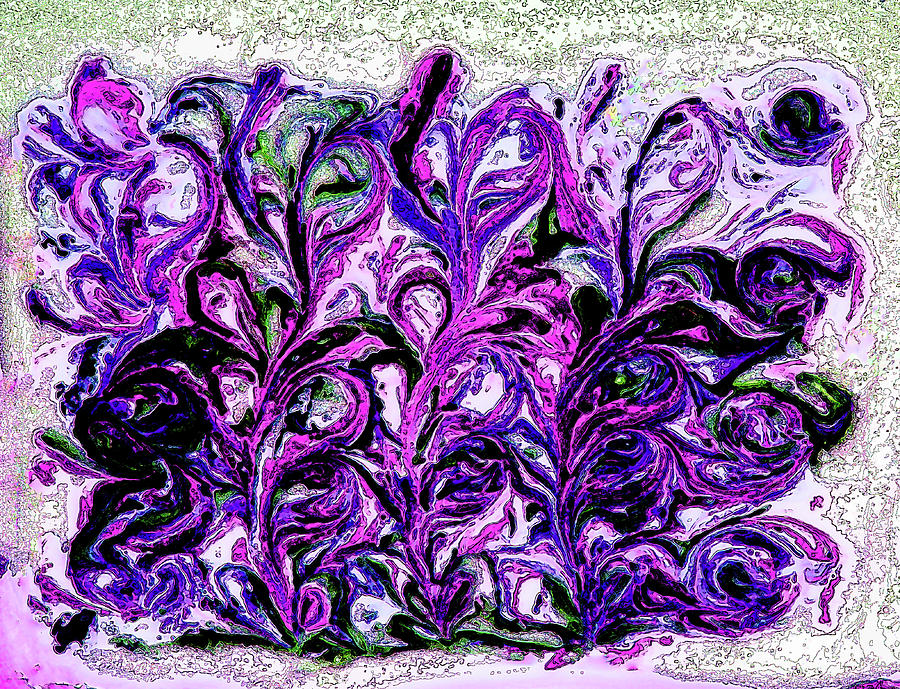 Purple Passion Painting Abstract Digital Art by Tom Janca