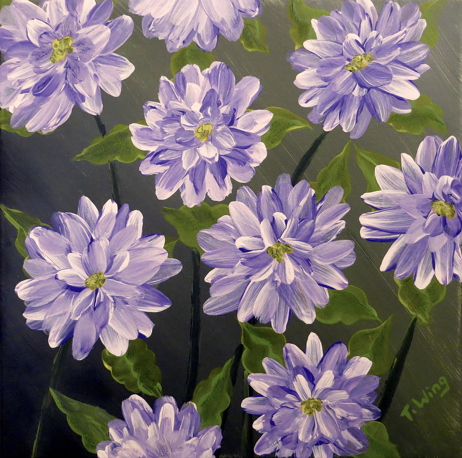 Purple Passion Painting by Teresa Wing
