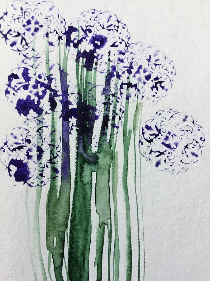 Purple Pattern  Painting by Britta Zehm