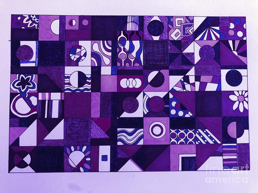 Purple People Square Drawing