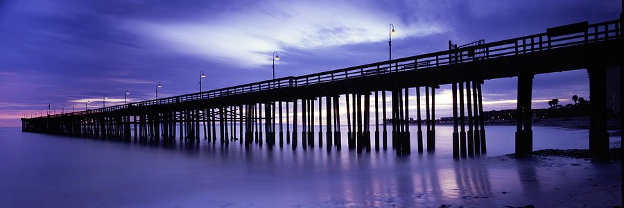 Sunset Photograph - Purple Pier by Steve Munch