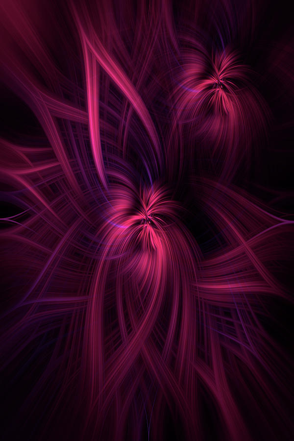 Abstract Digital Art - Purple Pink Abstract. Concept Potential by Jenny Rainbow