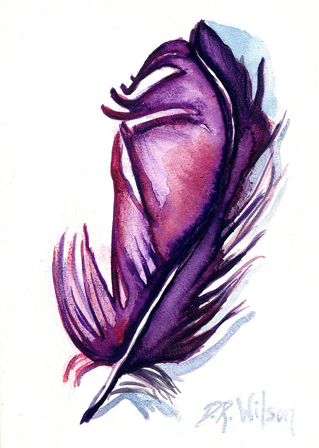Nature Painting - Purple Plume by D Renee Wilson