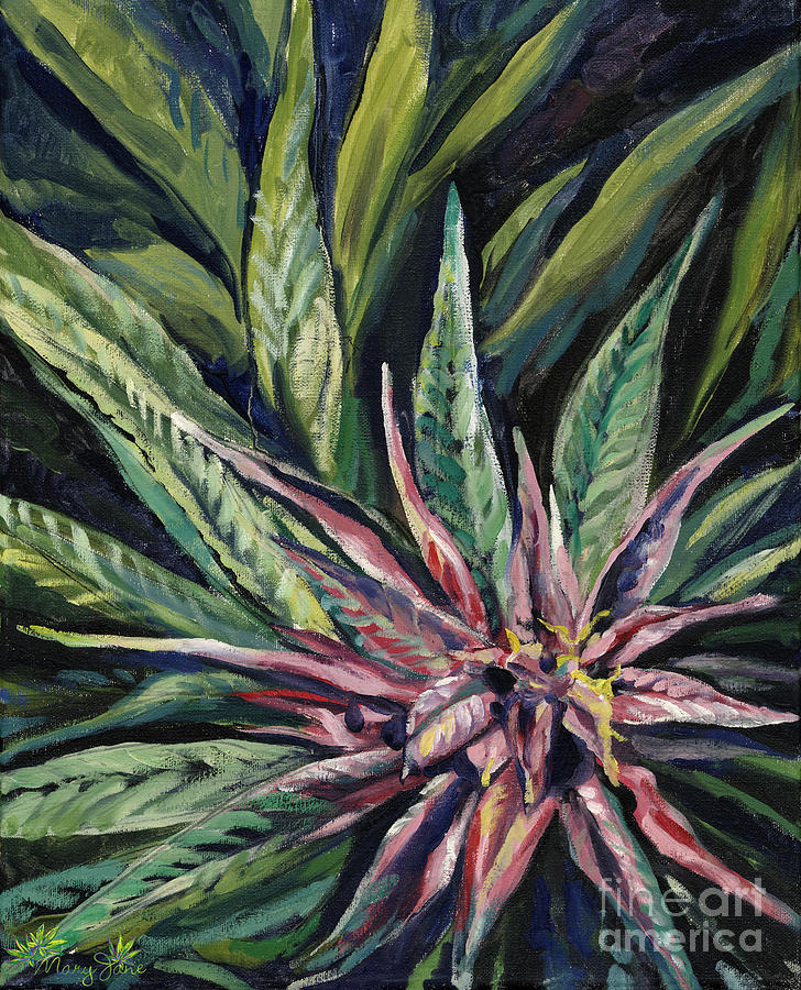 Flower Painting - Purple Power by Mary Jane