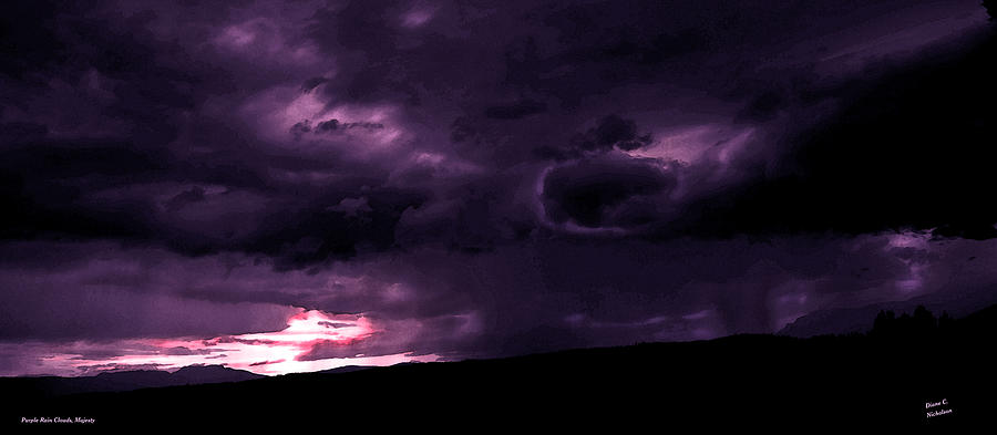 Purple Rain Clouds Majesty Photograph by Diane C Nicholson