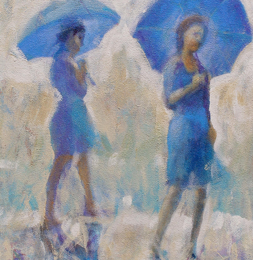 Umbrella Painting - Purple Rain by Gertrude Palmer