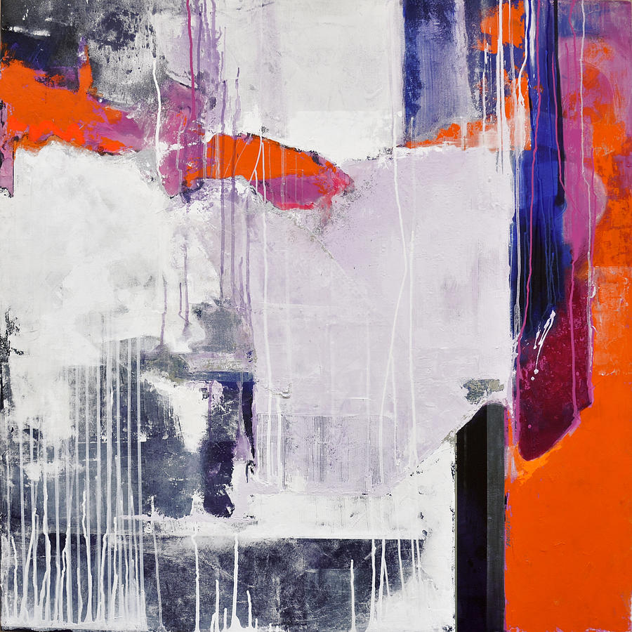 Abstract Painting - Purple Rain by Jean Pierre Rousselet