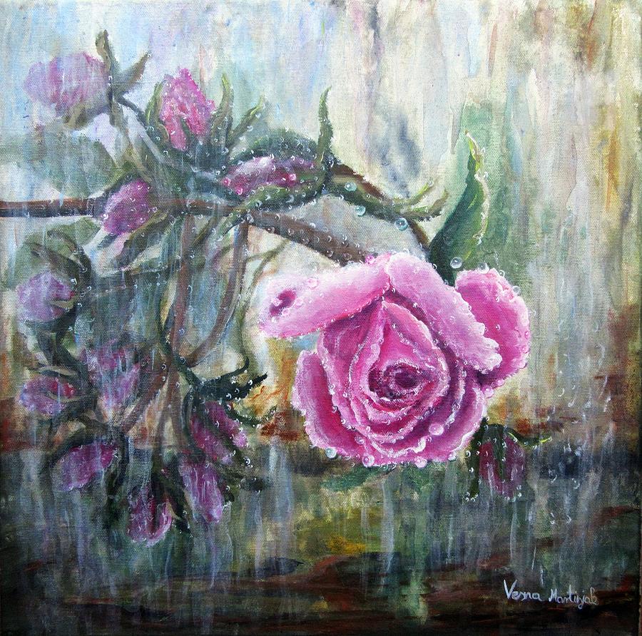 Purple Rain Painting by Vesna Martinjak