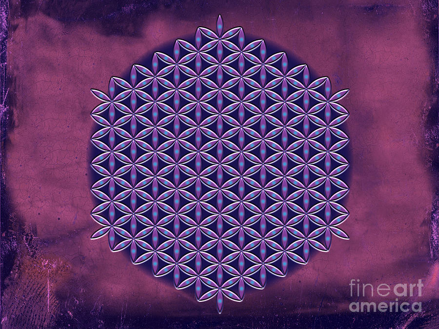 Pattern Digital Art - Purple by Roger Morgan