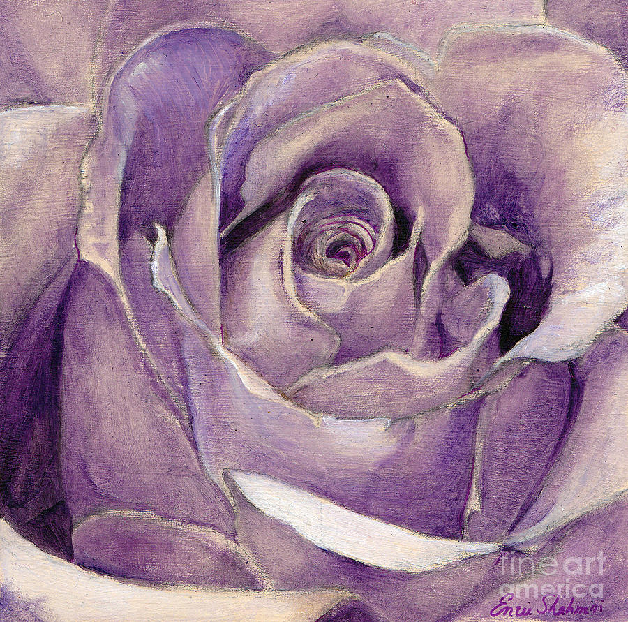 Purple Rose Painting by Portraits By NC