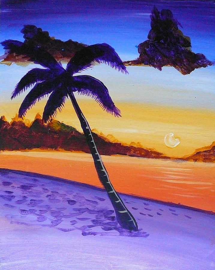 Purple Sand Palm Tree by Richard Fritz Purple Sand Palm Tree by Richard Fritz