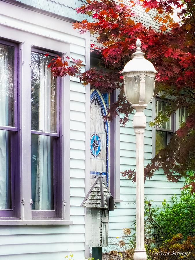 Purple Sashes, Cottage Chic Architecture Windows Photograph by Melissa Bittinger