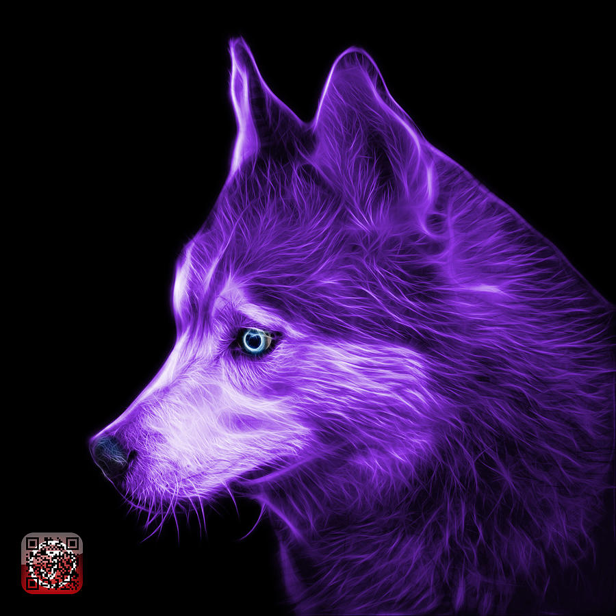 Purple Siberian Husky Art - 6048 - BB Painting by James Ahn - Pixels
