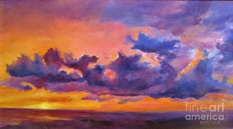 Purple Skies Painting by Barbara Moak