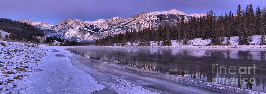 Purple Skies Over The Athabasca River Photograph by Adam Jewell