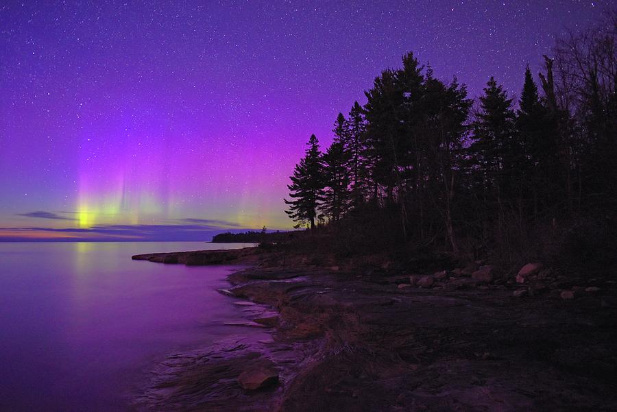 Purple Sky at Night Photograph by Kathryn Lund Johnson