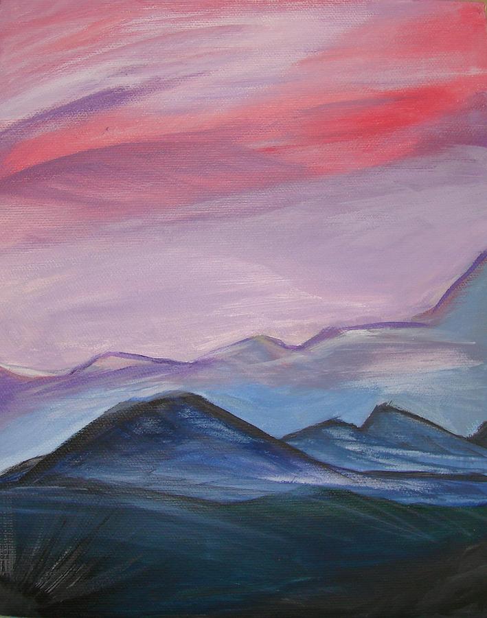 Purple Sky Painting by Liz Vernand