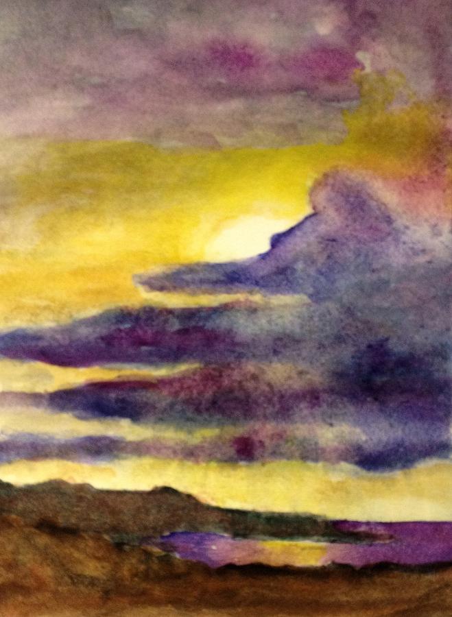Purple Sky Painting By Marita Mcveigh