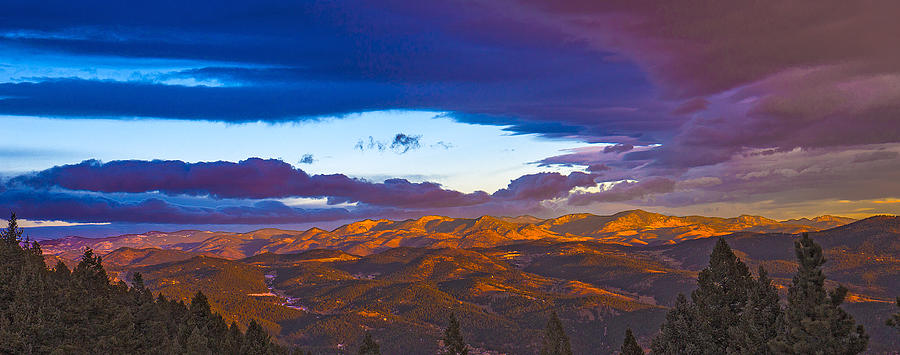 Purple Sky Over Foothills Photograph by Lowell Monke