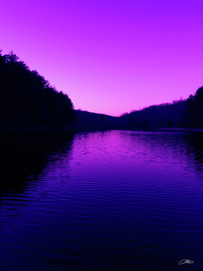 Purple Sky Over Serene Lake Photograph by Mike M Burke