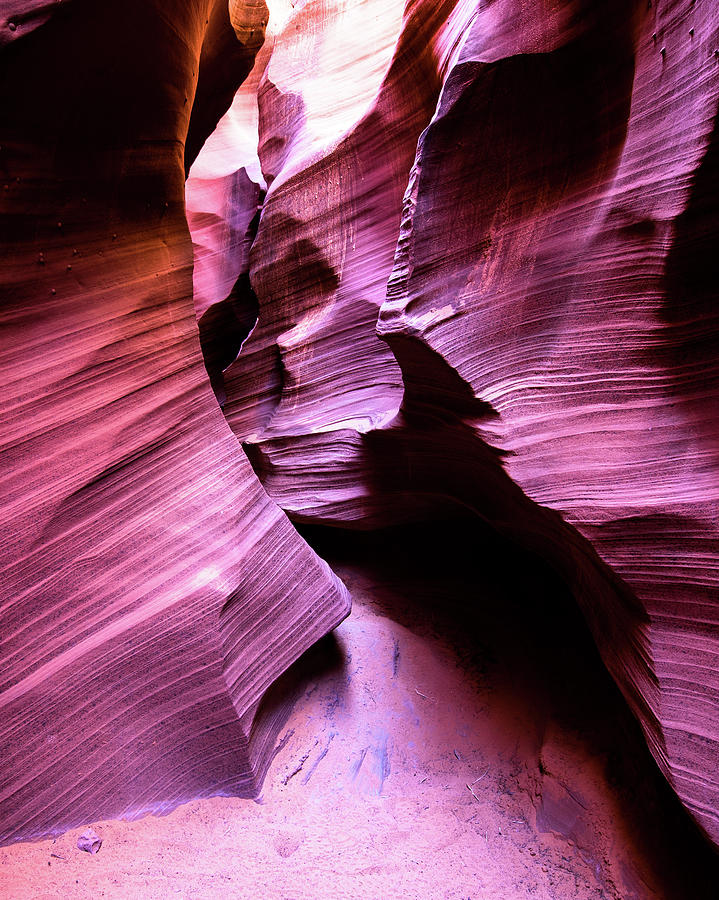 Purple Slot Canyon - Tall Photograph by Stephen Holst