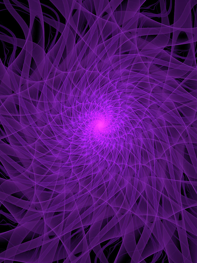 Purple Spiral Digital Art by Tim Abeln