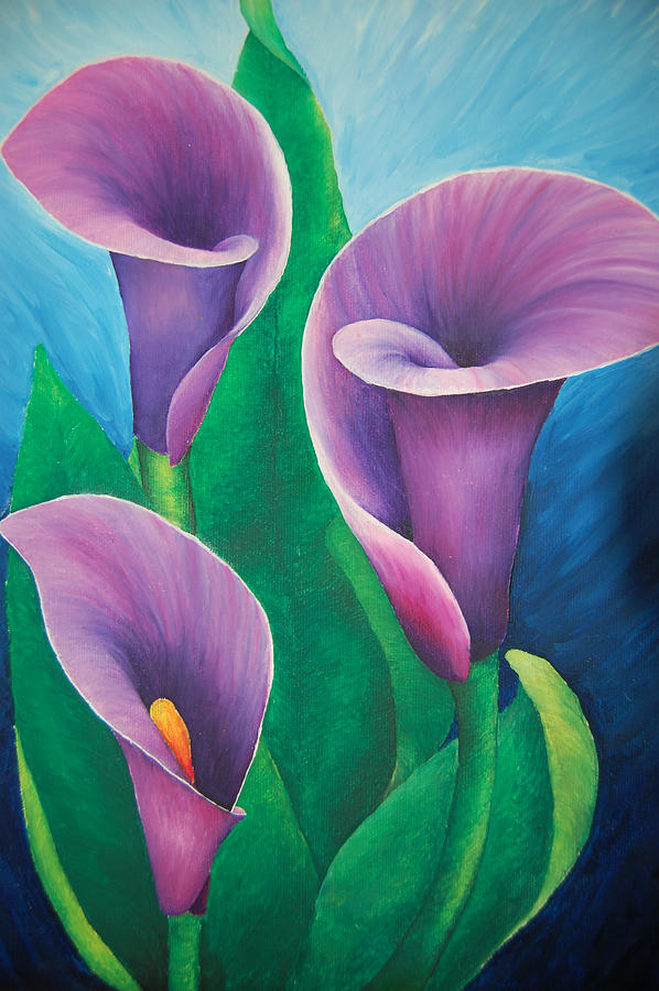 Purple Spirals Painting by Esther King - Fine Art America