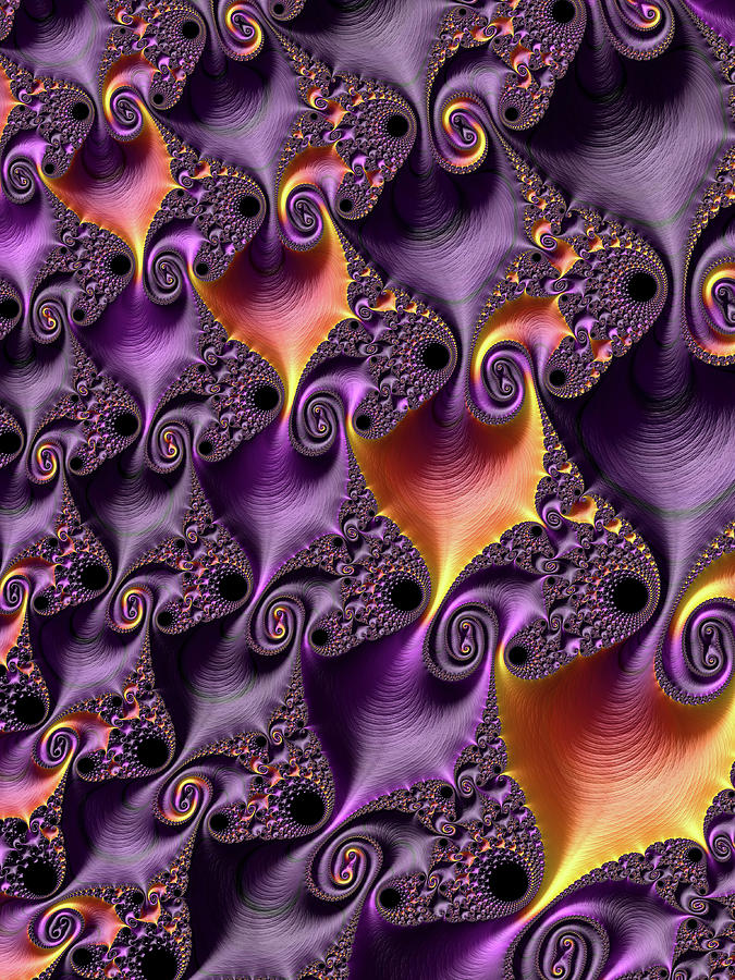 Purple Spirals Digital Art by Rajiv Chopra
