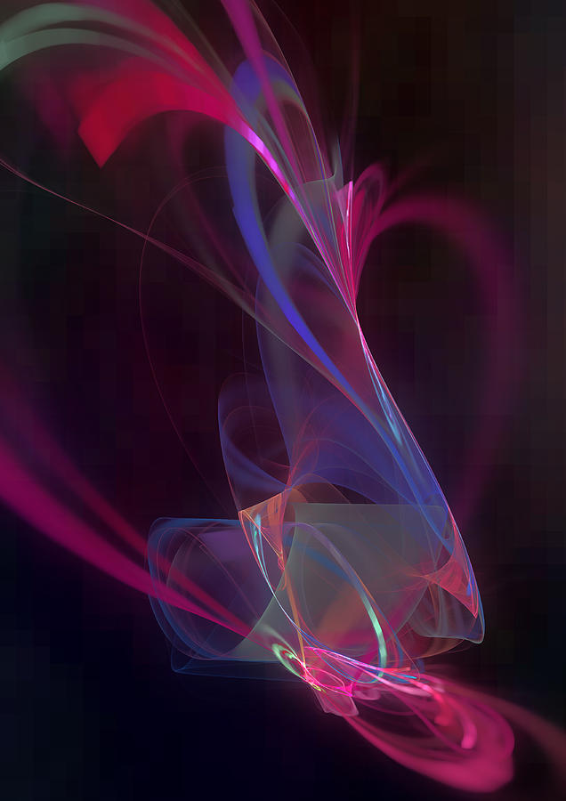 Abstract Digital Art - Purple spirit by Martin Capek