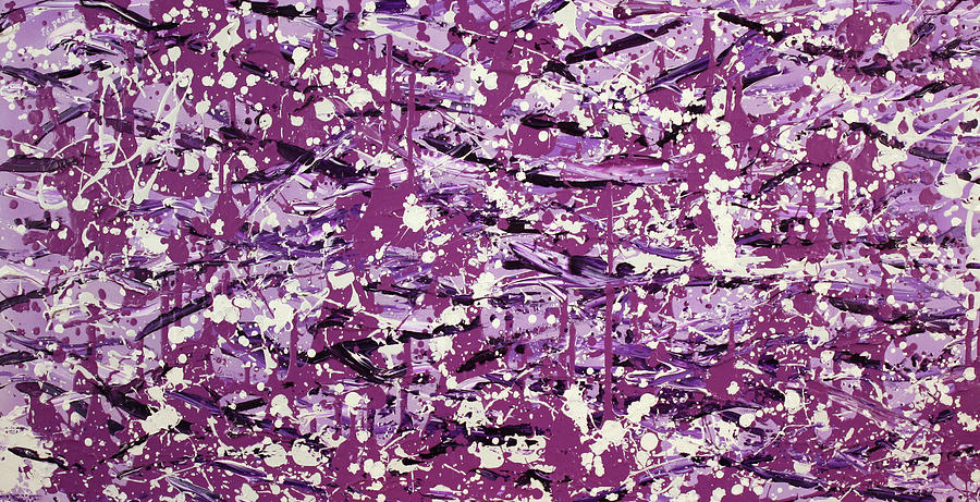 Purple Splatter Painting by Thomas Blood