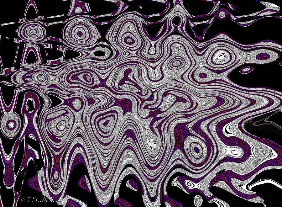 Purple Splot #2 Digital Art by Tom Janca