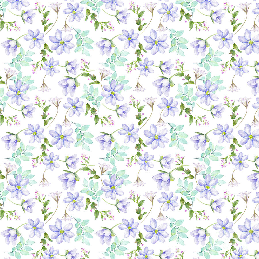 Purple Spring Flowers Digital Art by Sylvia Cook