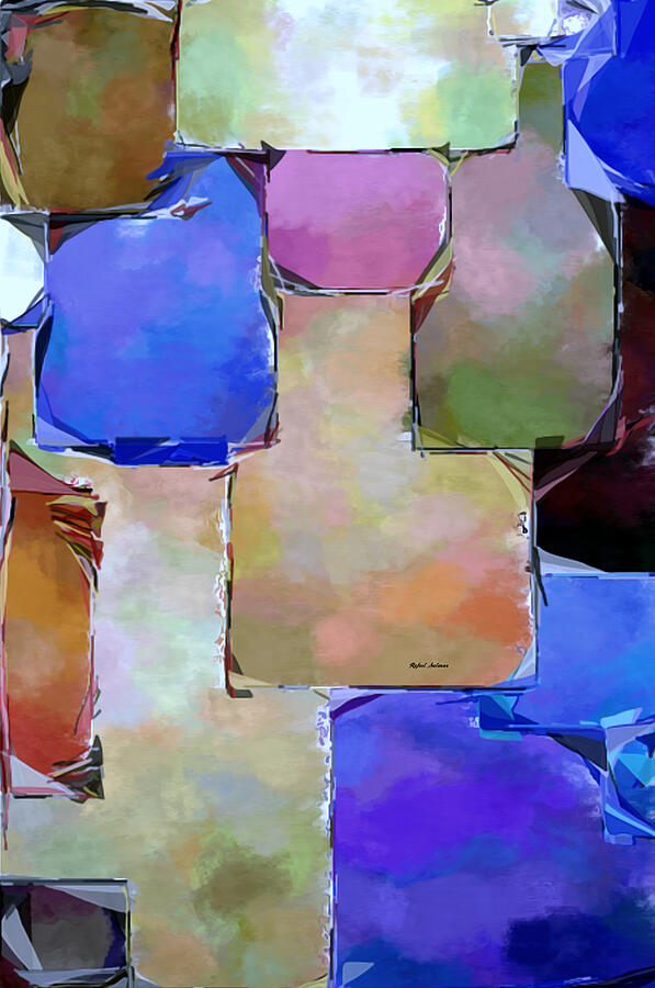 Purple Squares Digital Art by Rafael Salazar