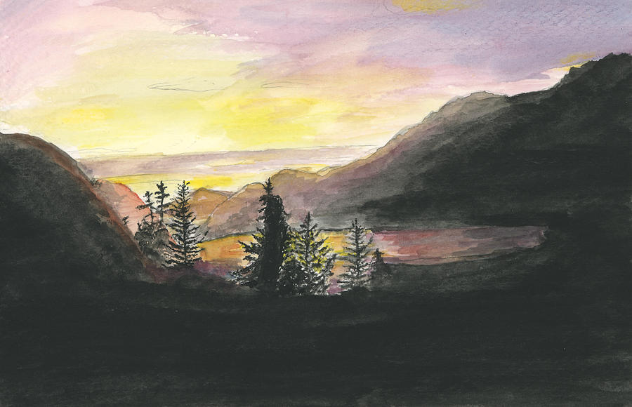 Purple Sunrise Painting