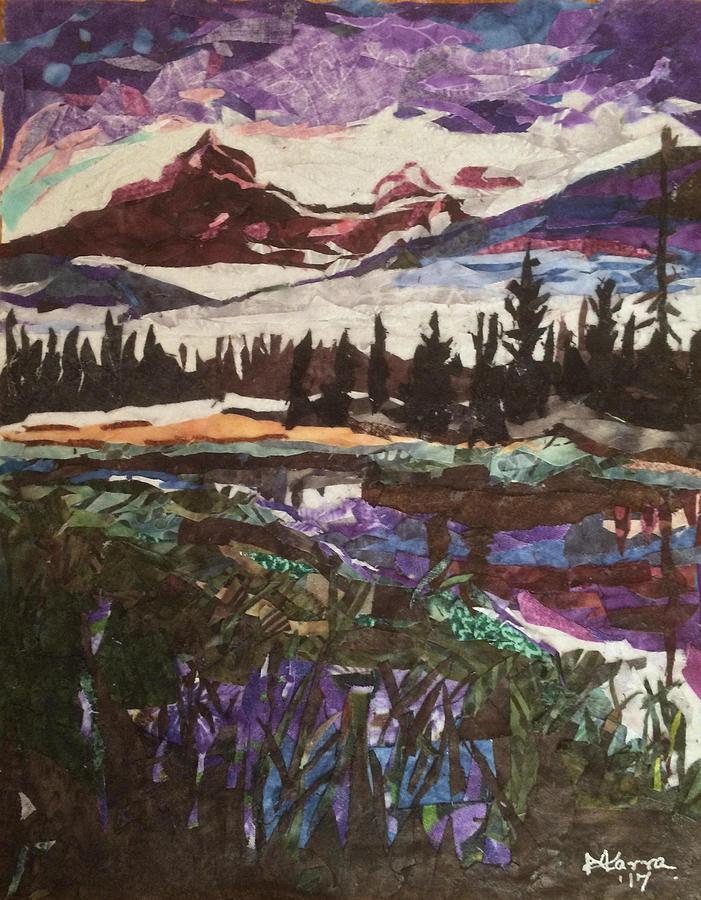 Purple sunset Painting by Mihira Karra