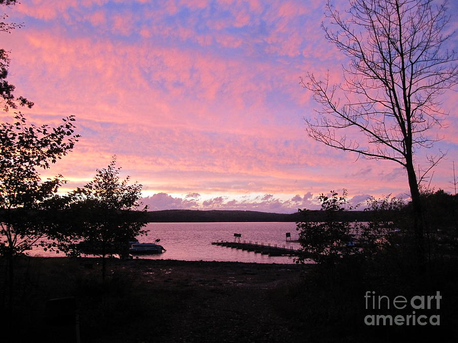 Purple Sunset on the Lake Photograph by Deborah A Andreas
