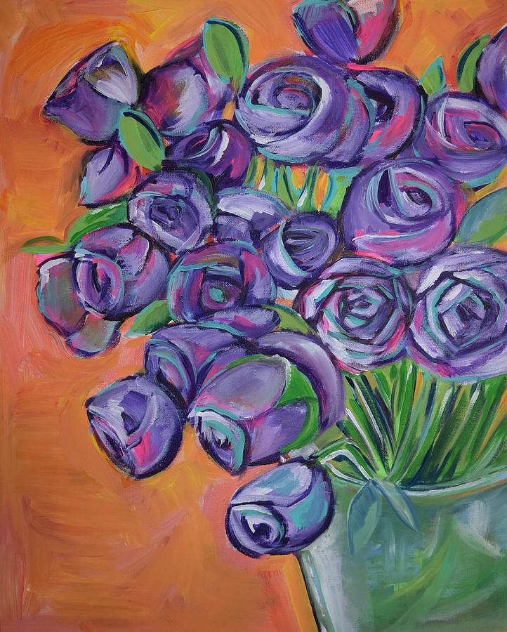 Purple sunshine  Painting by Anne Seay