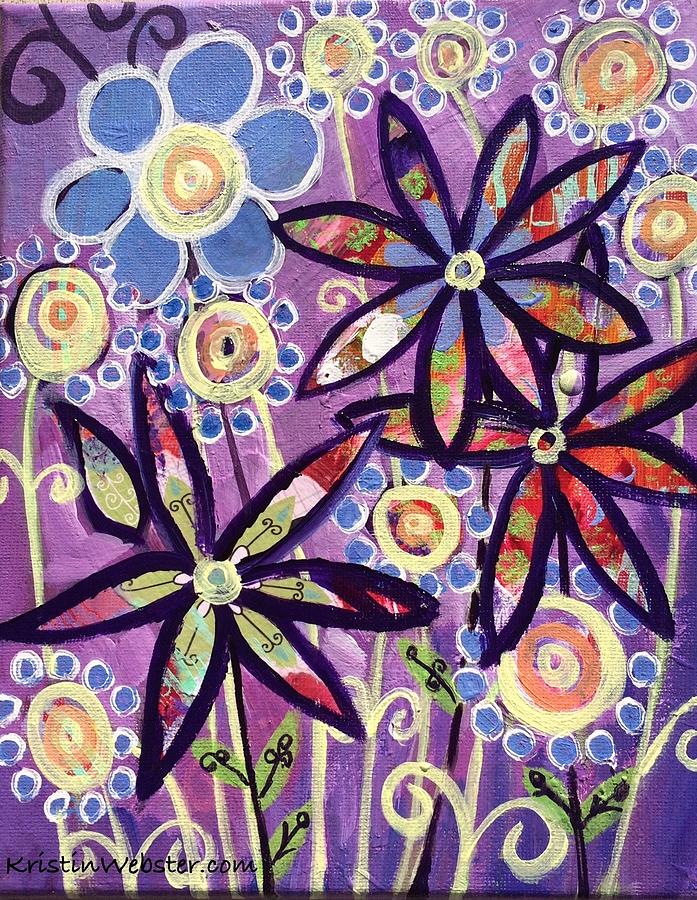 Purple Surprise Garden Painting by Kristin Webster - Fine Art America