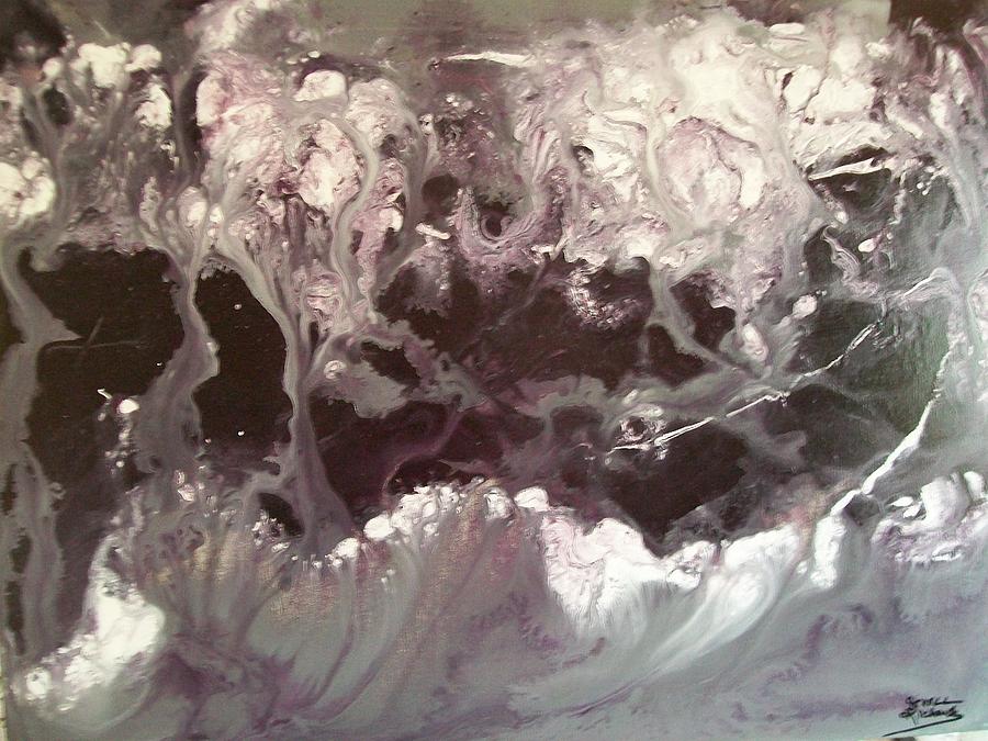 Ocean Painting - Purple Tempest by Jenell Richards