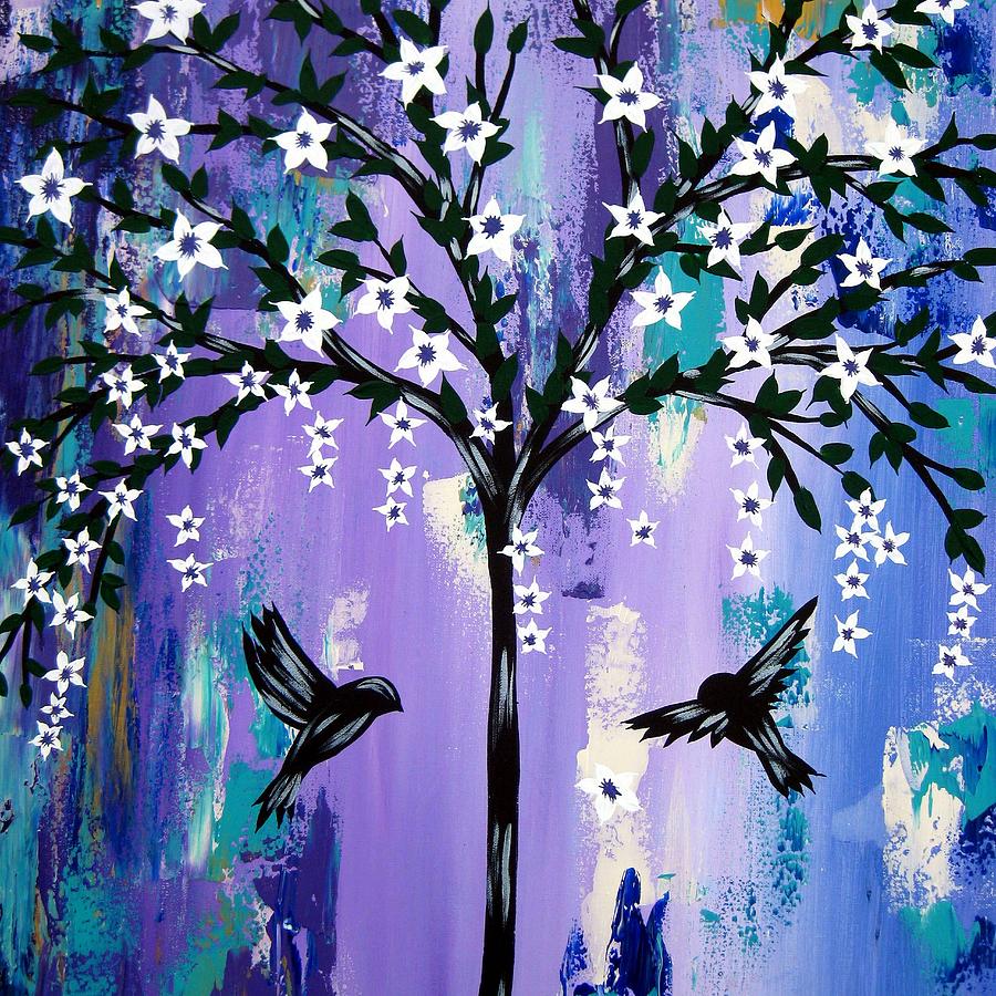 Purple Tree Of Life Painting
