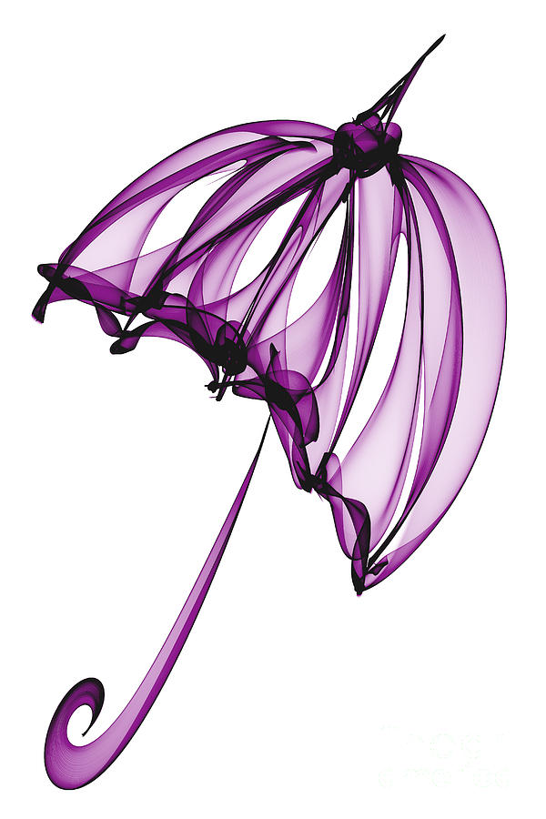 Purple Umbrella Digital Art by Ann Garrett