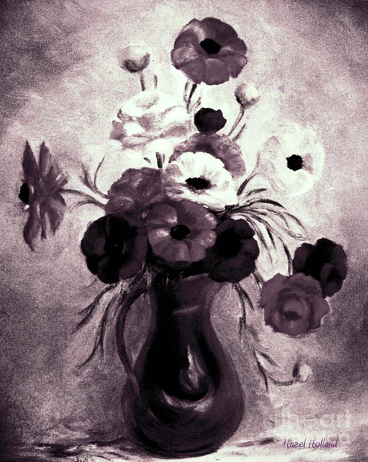 The Purple Vase Painting by Hazel Holland