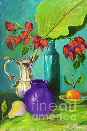 Purple Vase Painting by Pati Pelz