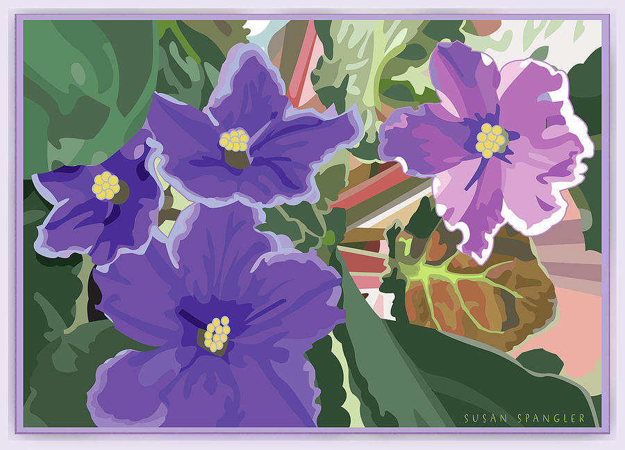 Purple Violets by Susan Spangler Purple Violets by Susan Spangler