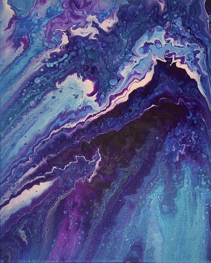 Purple high quality Waves acrylic pour